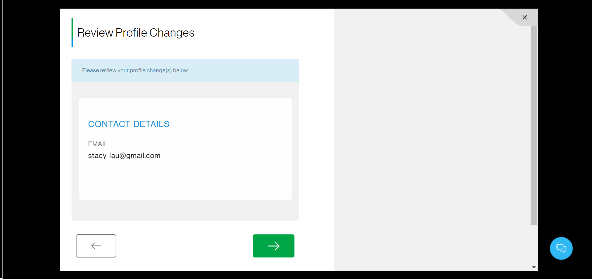 Step 3 of register or update email address on Online Banking.